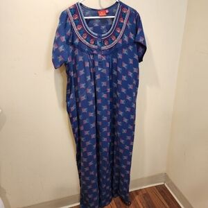 ZOLA Novelty Print Nightdress Comfy Maxi With Pockets Size XL